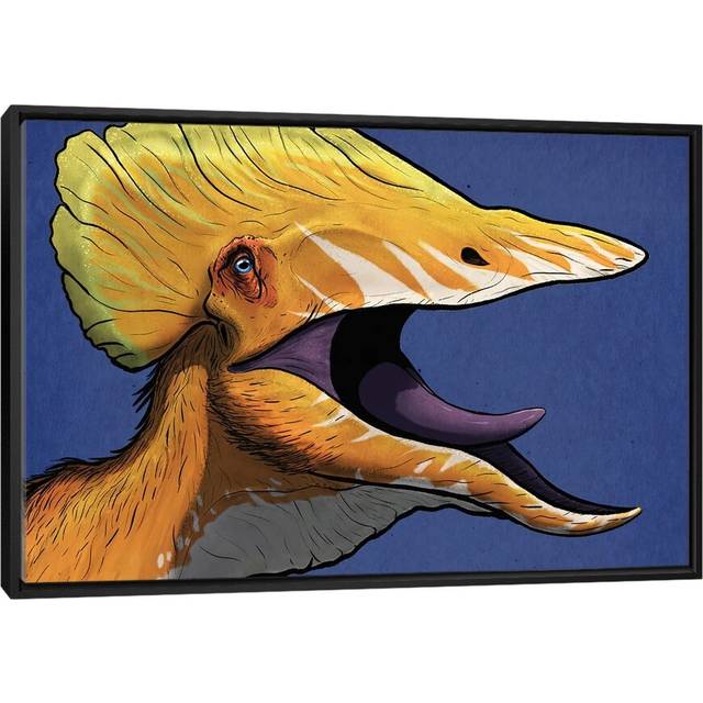 Portrait of a Tupuxuara Dinosaur by Paulo Leite da Silva - Graphic Art on Canvas - Black Framed (101.6 cm H x 66.04 cm W)