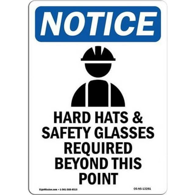 SignMission OS-NS-A-710-V-13281 7 x 10 in. OSHA Notice Sign - Hard Hats & Safety