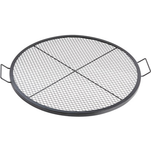 VEVOR X-Marks Fire Pit Grill Galler, Runt Matlagningsgaller, Heavy Duty Steel Campfire BBQ Grill Galler med handtag och stöd X Wire, Bärbar Camping Köksredskap för utomhusfest och sammankomst, 30 tum svart