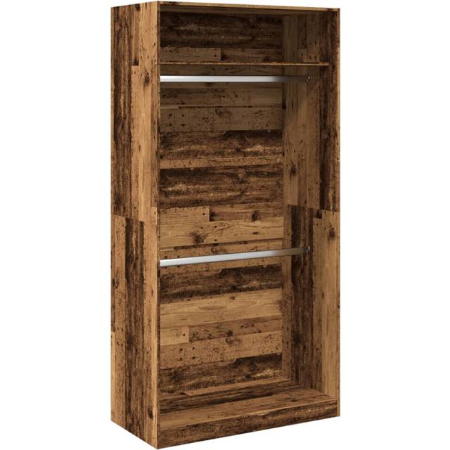 vidaXL Wardrobe Old Wood 100x50x200 cm Engineered Wood - Brown