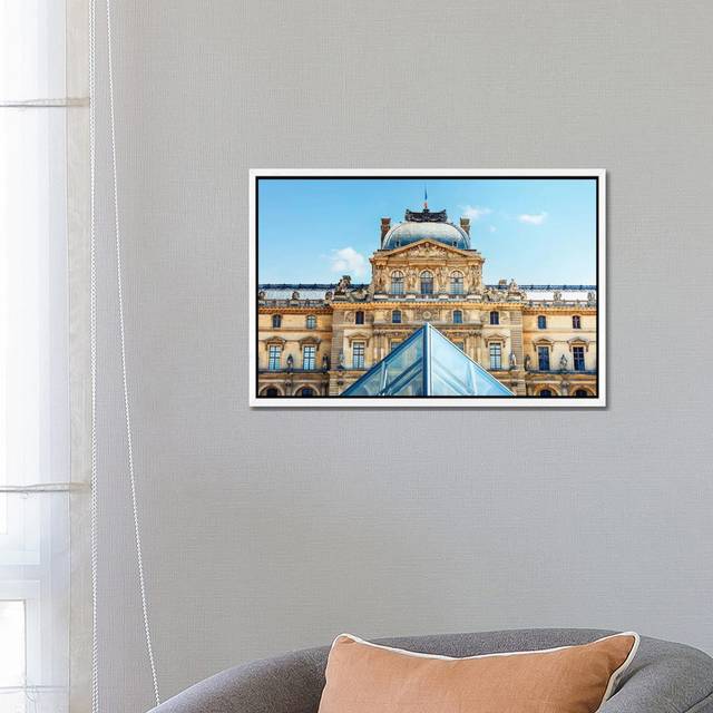 Louvre Architecture by Manjik Pictures - Gallery-Wrapped Canvas GiclÃ©e on Canvas - White Floater Framed (66.04 cm H x 45.72 cm W)