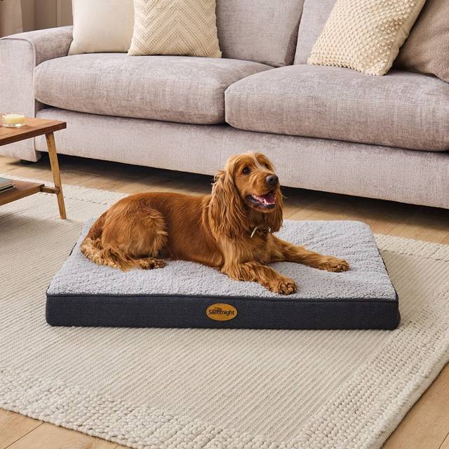 Silentnight Firm Support Crate Mattress Pet Bed - Grey (7.6cm H x 76cm W x 51cm D)