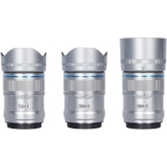 SIRUI Sniper 23mm, 33mm & 56mm F1.2 APSC Lens Kit for Fujifilm X (Silver, Carbon Fibre) - Sliver