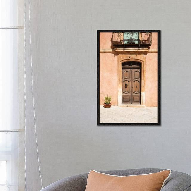 Old Wooden Door by Henrike Schenk - Gallery-Wrapped Canvas Giclée on Canvas - Black Floater Framed (66.04 cm H x 45.72 cm W x 4.445 cm D)