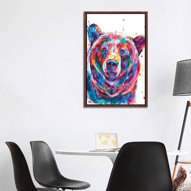Black Bear by Weekday Best - Gallery-Wrapped Canvas Giclée on Canvas - Classic Wood Framed (101.6cm H x 66.04cm W x 3.81cm D)