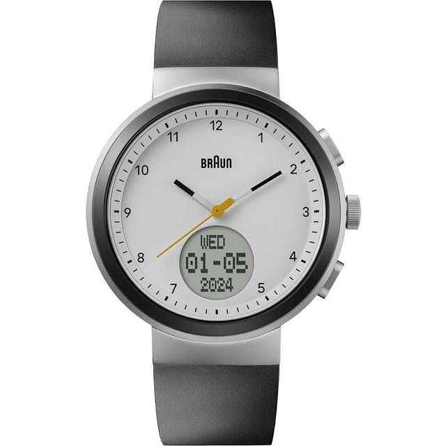 Braun Step Watch White Dial Silicone Strap Unisex Watch BN0299PWHBKG