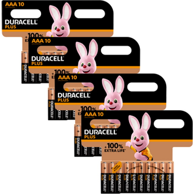 Duracell Plus AAA LR03 Batteries Bulk | 40 Pack
