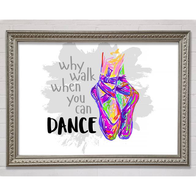 Ballerina Shoes 4 Framed Print - Silver (42cm H x 59.7cm W)