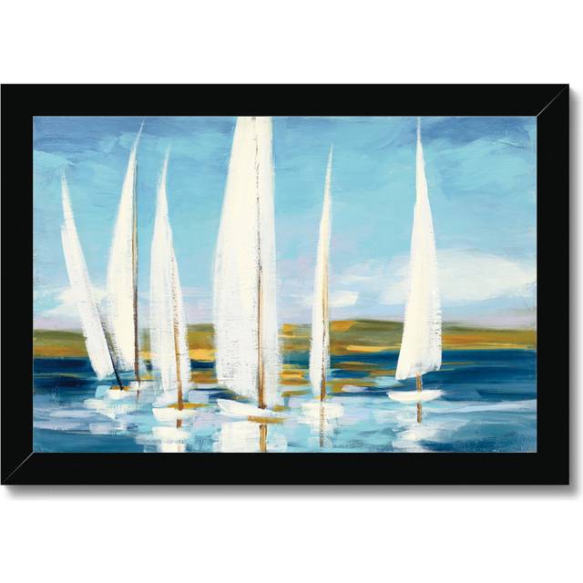 Horizon by Julia Purinton - Wrapped Canvas Painting Print - Black Framed Paper Print (24cm H x 34cm W)