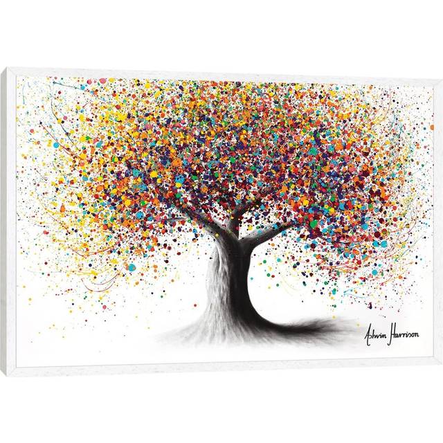 Rainbow Soul Tree by Ashvin Harrison - Art Print - White Framed (152.5 cm H x 101.5 cm W)