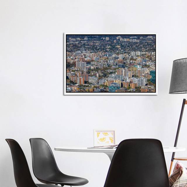 Santiago Apartment Skyline by Alex G Perez - Gallery-Wrapped Canvas Giclée on Canvas - White Floater Framed (101.6 cm H x 66.04 cm W x 4.445 cm D)