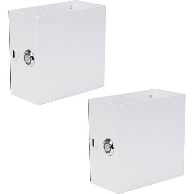 Valuelights - Marx Pair of - White Magnetic Easy Fit Wall Lights Touch Up/Down Lamp and usb Rechargeable