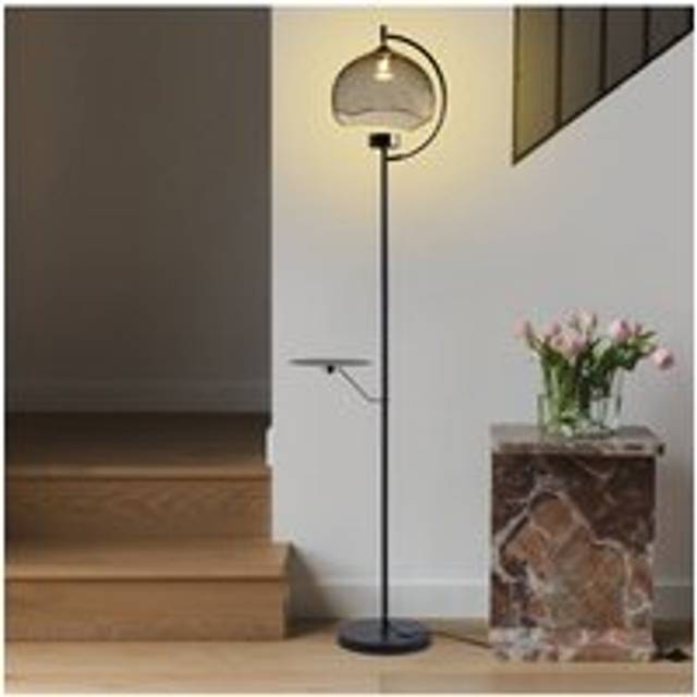 Industrial Metal 1-Light GU10 Floor Lamp - Black - One Size