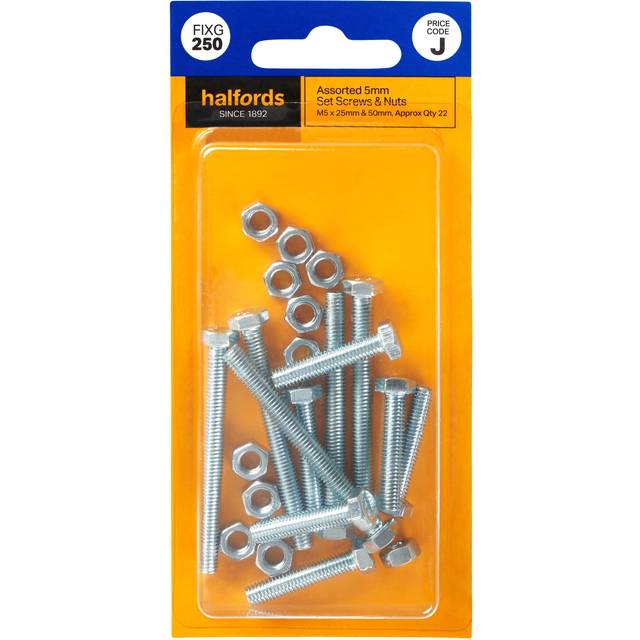 Halfords Assorted Screws & Nuts M5 (Fixg250)