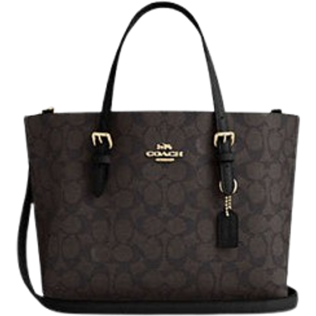 Coach Womens Mollie Tote 25 in Signature Canvas - Beige - One Size