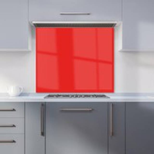 Warren Reed - Designer Fire Engine Red Kitchen Splashback W600Mm X H750Mm, Multi