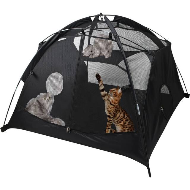 Outdoor Pet Tent - Mesh Cat Play Tent Portable Mesh Play House Enclosure for Cat Rabbit Puppy and Small Animals in Deck Yard Balcony Patio Park