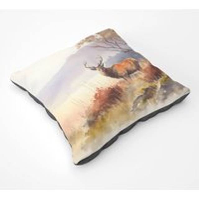 Stag Deer Water Colour Floor Cushion