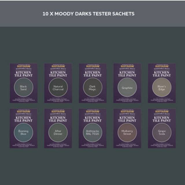 Rust-Oleum Kitchen Tile Paint Samples - Moody Darks Tester Box -