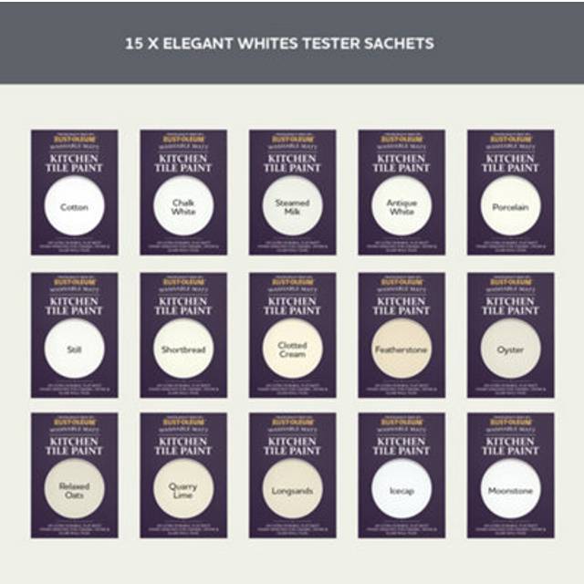 Rust-Oleum Kitchen Tile Paint Samples - Elegant Whites Tester Box -