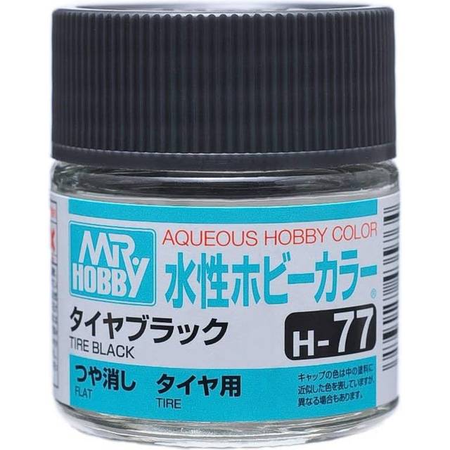 Mr Hobby Aqueous Hobby Colour H-077 Tire Black 10ml Acrylic Paint