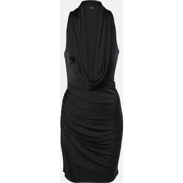 Tom Ford Draped jersey minidress - black (UK 16)