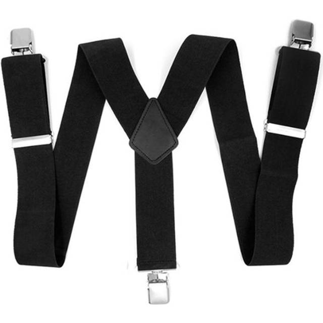 Solid Suspenders Y Shape With 3 Clips For Men Women Suspenders/Braces