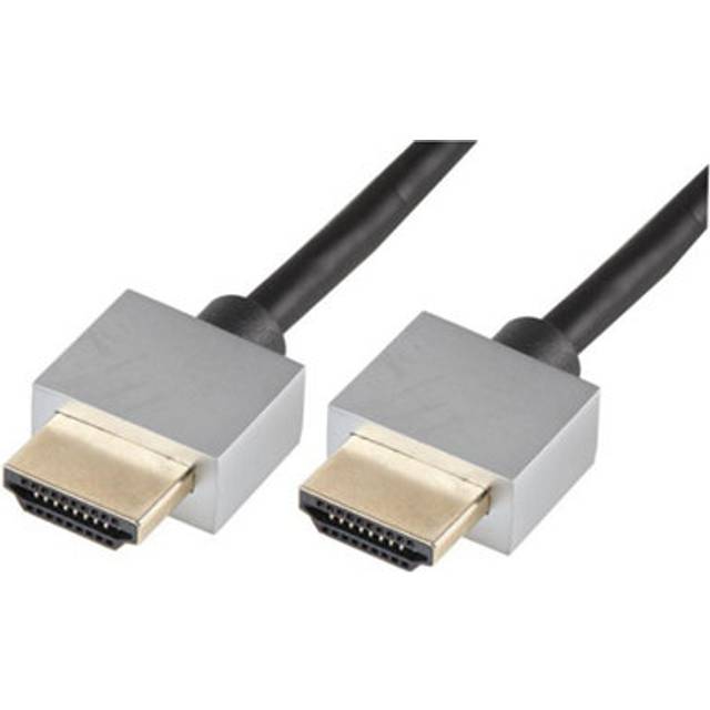 Pro Signal Slim High Speed 4k Uhd 30hz Hdmi Lead Male To Male, 0.5m Black