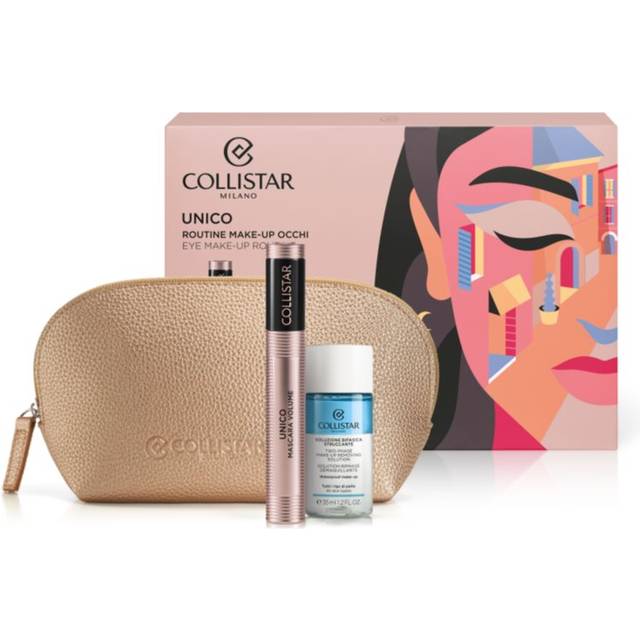 Collistar SET (MASCARA UNICO INTENSE BLACK VOLUME MASCARA BI-PHASE MAKE-UP REMOVER SOLUTION 35 ML POUCH)