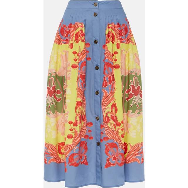 Etro Printed cotton poplin midi skirt - multicoloured (UK 14)