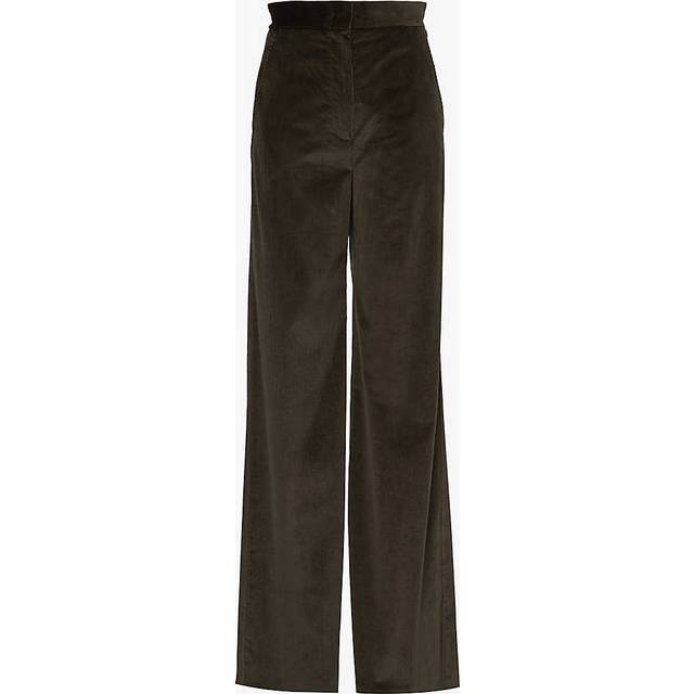 Max Mara Tritone cotton corduroy flared pants - brown (UK 16)