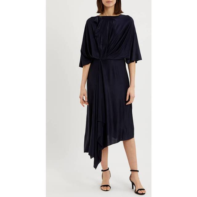 Navy Cape Sleeve Cut Out Dress (6)