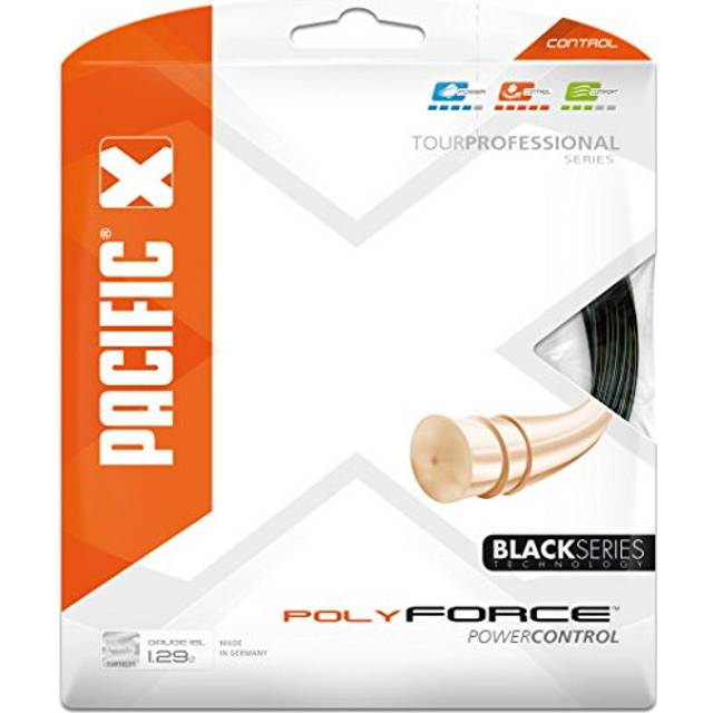 Poly Force Black Series Tennis String Set 12.2 m, unisex_adult, Tennis string., PC-2074.00.12, Black, 1.29mm/16L