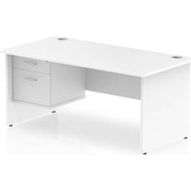 Impulse 1600 Rectangle Panel End Leg Desk White 1 x 2 - MI002252