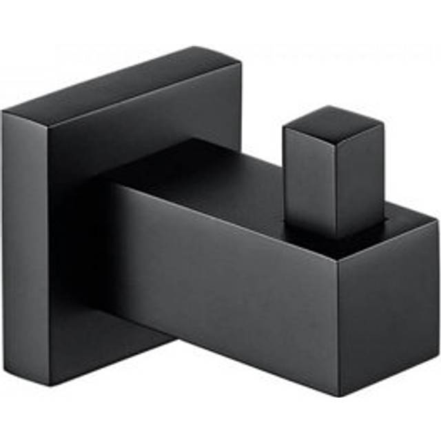 Single Square Robe Hook Matte Black