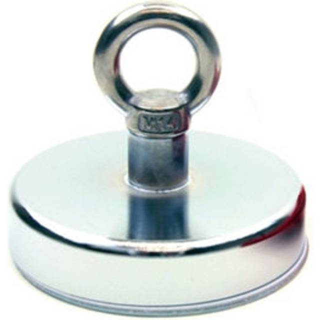 Magnet ExpertÃÂ® 125mm dia x 100mm tall Ferrite Recovery Magnet with M14 Eyebolt - 130kg Pull