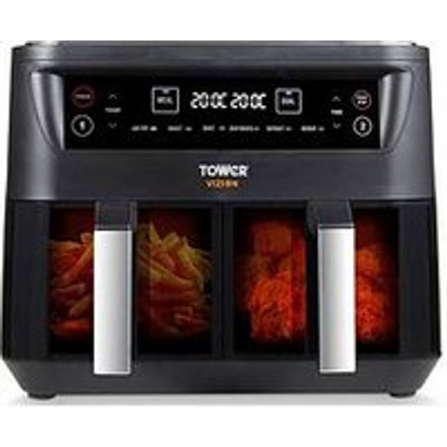 Tower Vortx Vizion 8L Dual Basket Air Fryer Black