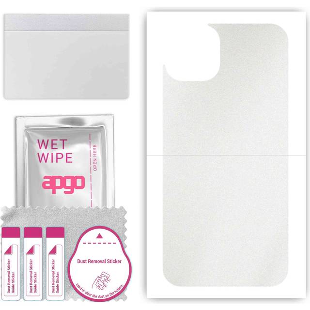 apgo Protective Skin Sticker for the back compatible with Apple iPhone 14 Plus, Wrap Film, Foil, Vinyl - Pattern Matte Transparent