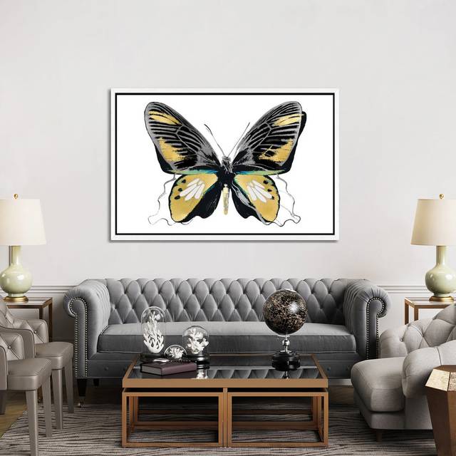 Vibrant Butterfly VI by Julia Bosco - Gallery-Wrapped Canvas GiclÃ©e on Canvas - White Framed (101.6cm H x 152.4cm W)