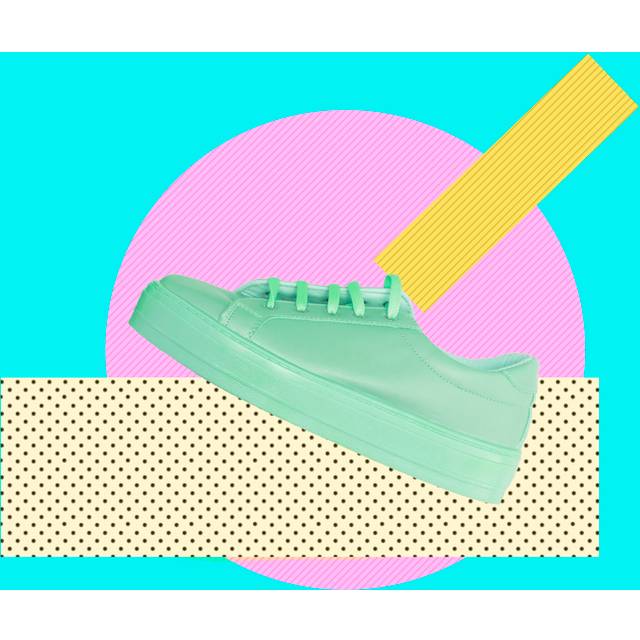 Turquoise Sneaker by Katya_Havok - Wrapped Canvas Graphic Art (91cm H x 91cm W)