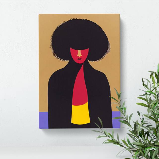 Unique Woman No.4 - Wrapped Canvas Graphic Art - Black;Yellow;Pink (76cm H x 50cm W x 3cm D)