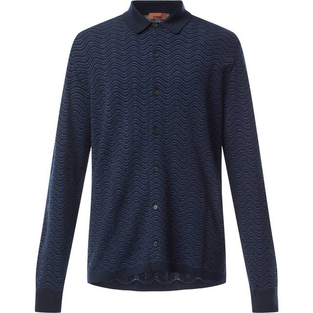 Missoni Jacquard wool-blend shirt - blue (UK 17)
