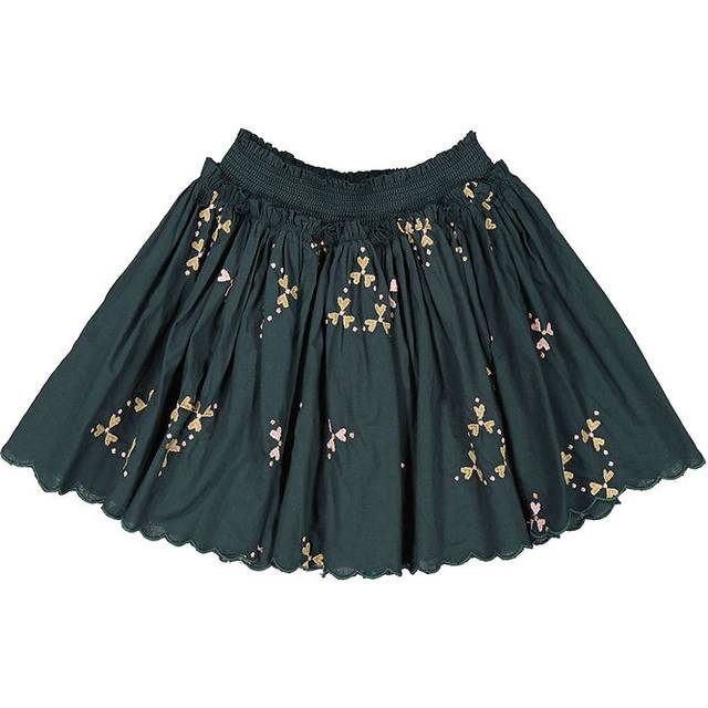 MarMar Kjol - Seline Scallop - Deep Forest Hearts - MarMar - 4 år (104) - Kjol