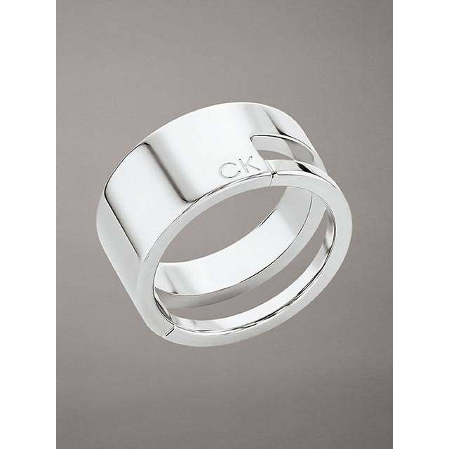 Calvin Klein Jeans for woman. 35000680D Geometric Essentials Ring Size 56 silver plated (OSFA), Casual, Party, Stainless steel