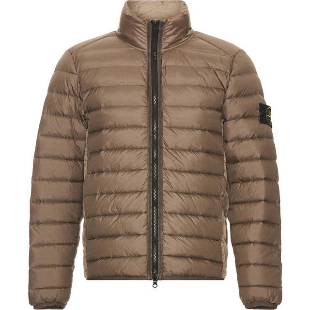 Men's Stone Island Loom Woven Chambers R-Nylon Down-Tc Jacket Brown