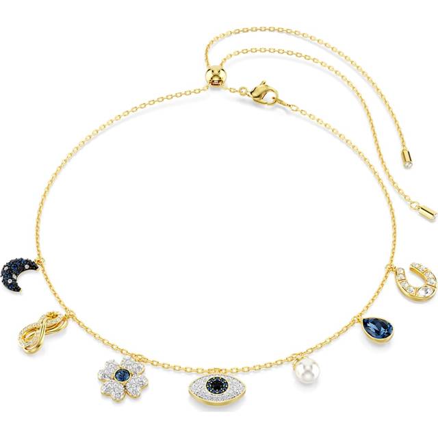 Symbolica Gold-tone Plated Blue Moon Evil Eye Horse Shoe Choker 5692164