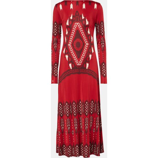 Johanna Ortiz Printed jersey midi dress - red (UK 10)