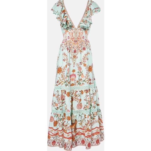 Tiered Dress with Neck Frill Weaving Worlds, L