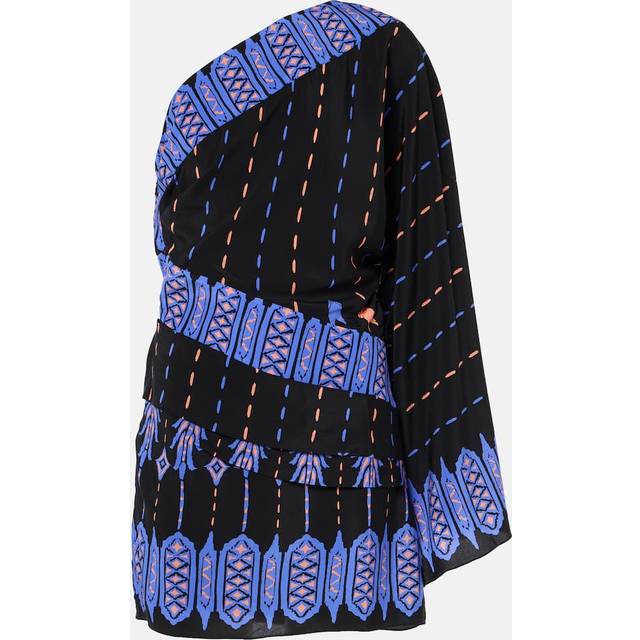 Johanna Ortiz Printed one-shoulder silk minidress - multicoloured (UK 8)