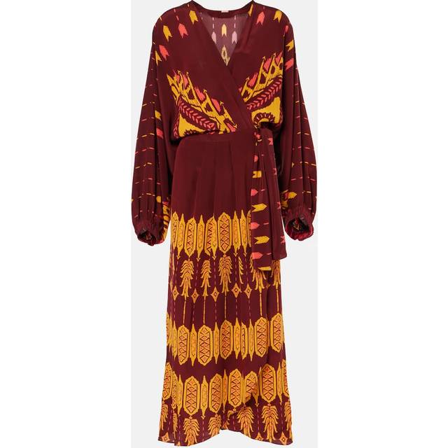 Johanna Ortiz Printed silk wrap dress - multicoloured (UK 6)